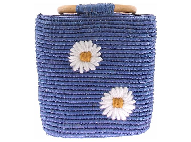Autre Marque Picca borsa in rafia blu