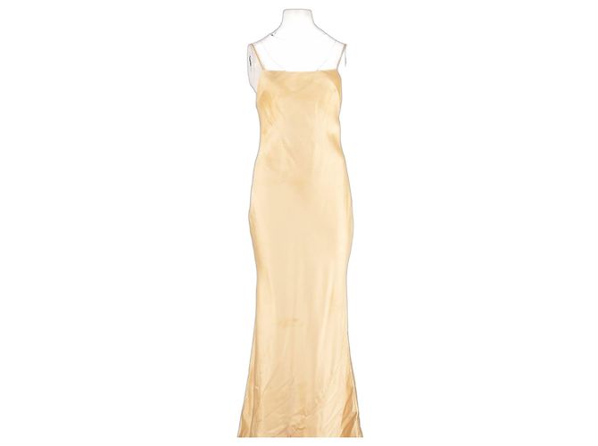 Reformation Seidenkleid Gelb