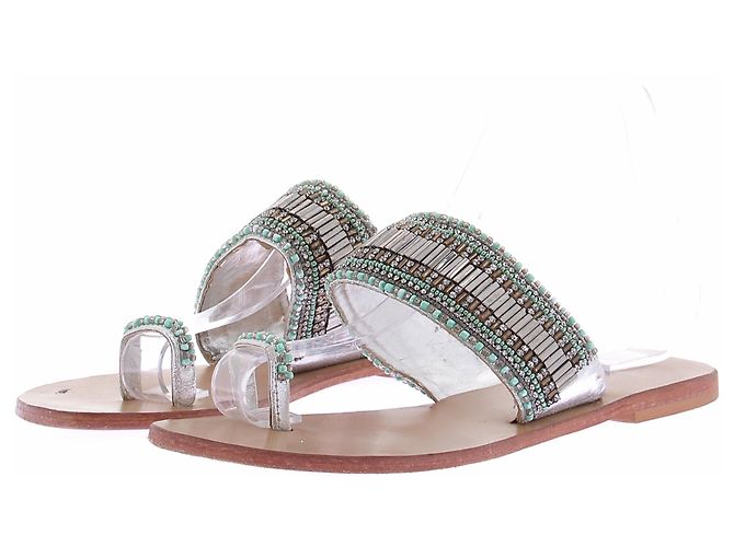 Autre Marque Sandali con strass STAR MELA Argentati Argento