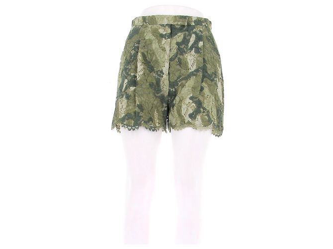Valentino Garavani Shorts de renda verde