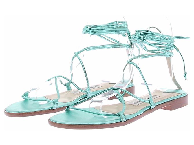 Jimmy Choo Sandali turchese argentati
