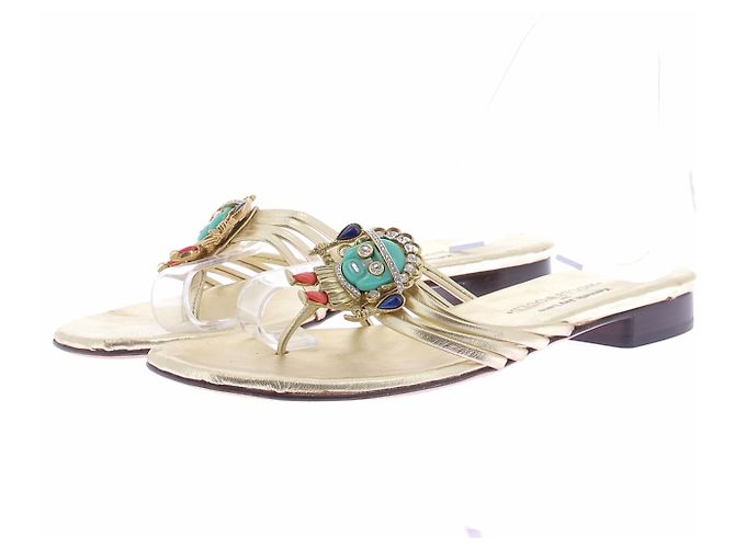 Autre Marque HOLLYWOULD Sandalen Gold Leder Golden