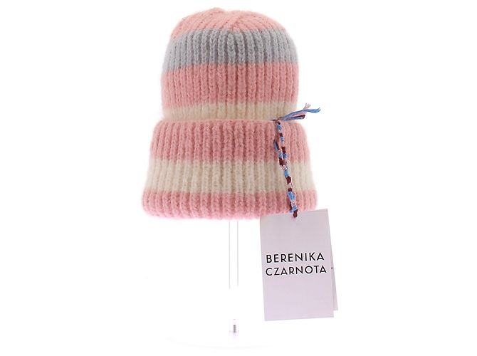Autre Marque Gorro de lã rosa com riscas BERENIKA CZARNOTA