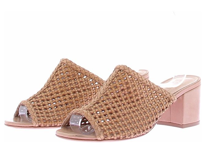 Sandalias Schutz de rafia beige