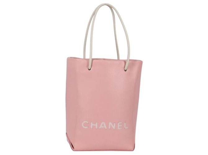 Bolso de mano CHANEL de piel rosa CC