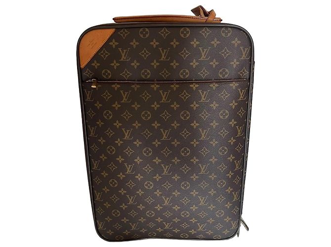 Louis Vuitton Keepall 55 Monogram Bolso de Viaje con Ruedas Castaño