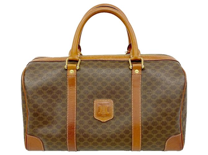 Céline Bolsa Celine Macadam Brown para mulheres Marrom