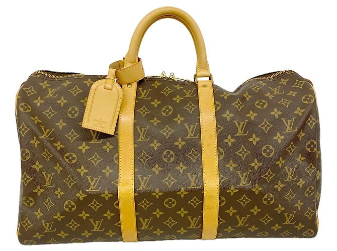 Louis Vuitton Boston Monogram Keepall 50 Marrom