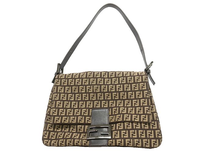 Bolsa Fendi Zucchino em nylon e canvas Marrom