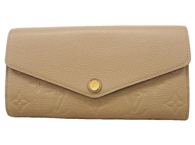 Louis Vuitton Monogram Empreinte Portefeuille Sarah Long Wallet Gris