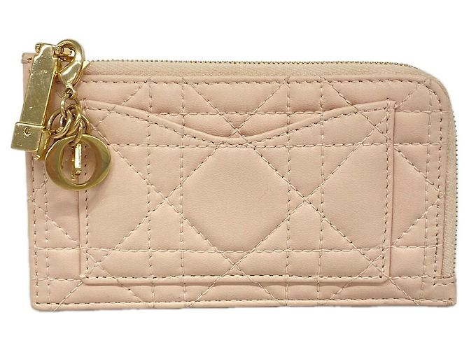Monedero de piel rosa Christian Dior