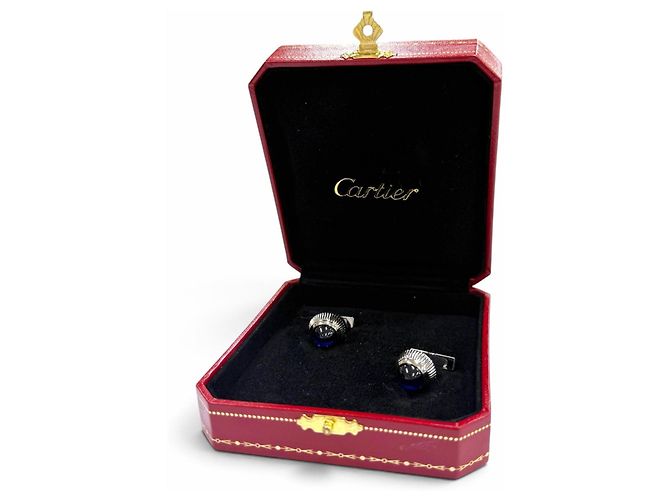 Cartier Blue Spinel Cufflinks Silvery