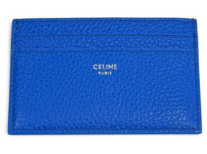 Céline Celine Kartenetui aus blauem Leder