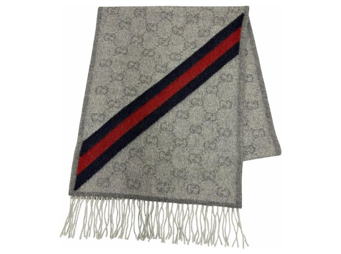 Stola Gucci in lana e alpaca grigia Marrone