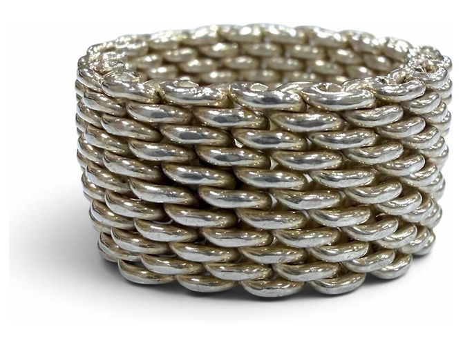 Autre Marque Tiffany Somerset 925 Mesh Ring in Silber