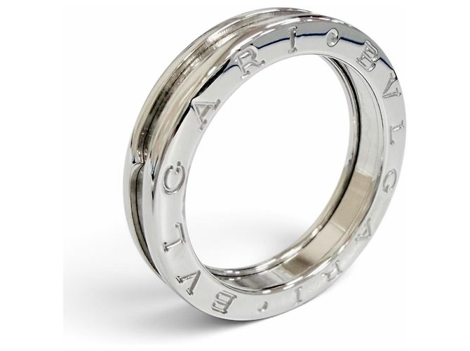 Bulgari Bvlgari B.zero1 White Gold Band Ring Golden