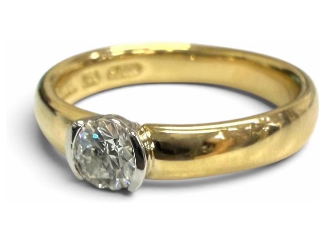 Autre Marque Tiffany & Co. Ring aus Gelbgold und Platin Golden