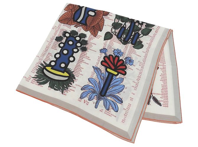 Hermès Lenço Hermes Carre Geant 140 Botanica Grafica Multicor
