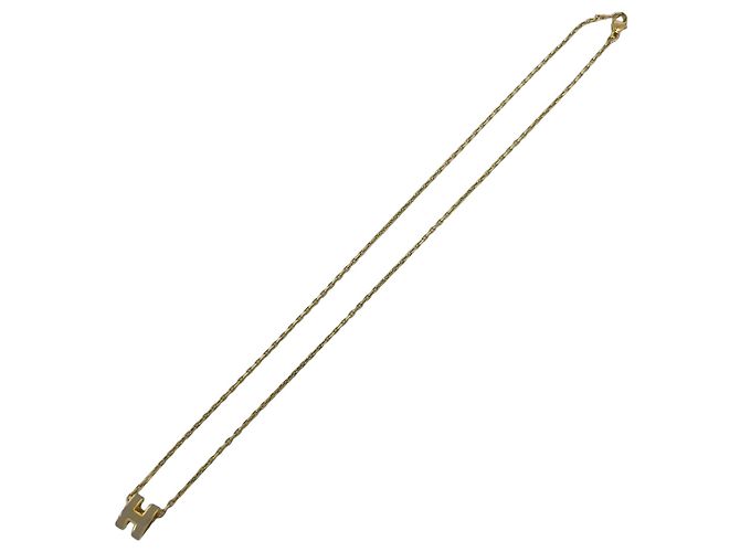 Hermès Collier HERMES Mini Pop H GP Accessoire Doré