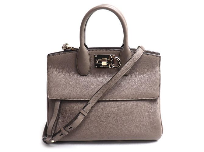 Borsa a tracolla 2-Way Studio Small Salvatore Ferragamo Grigio