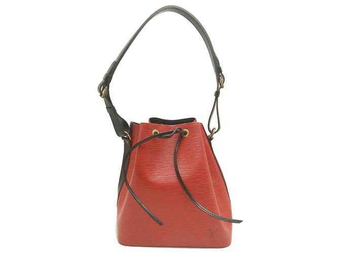 Noe Borsa a tracolla Louis Vuitton Epi Petit Noé Nero Rosso