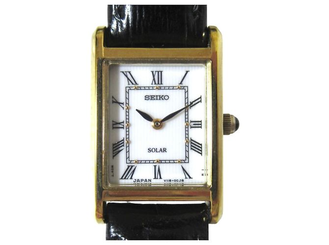 Relógio Seiko solar quadrado para mulher