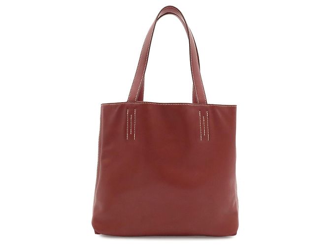 Hermès Borsa Tote Hermes Double Sens 28 Marrone Rosso