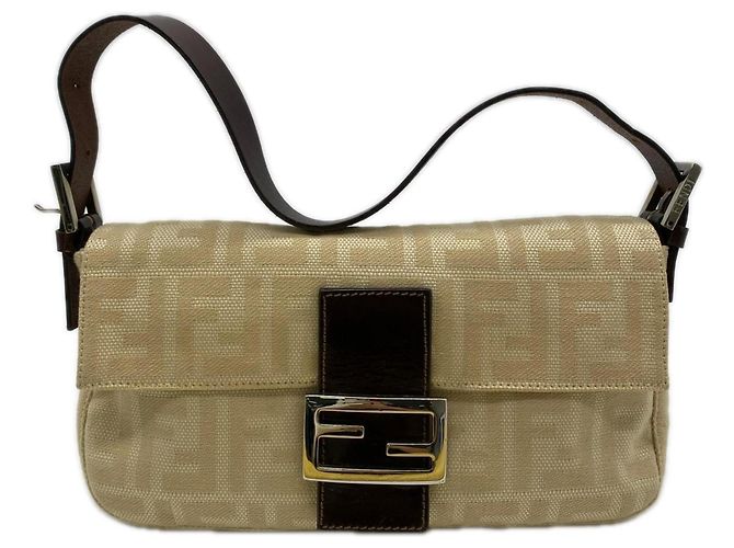Borsa a secchiello Fendi Zucca Mamma Marrone
