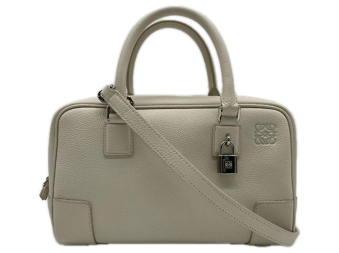 Loewe Amazona Lederhandtasche Weiß