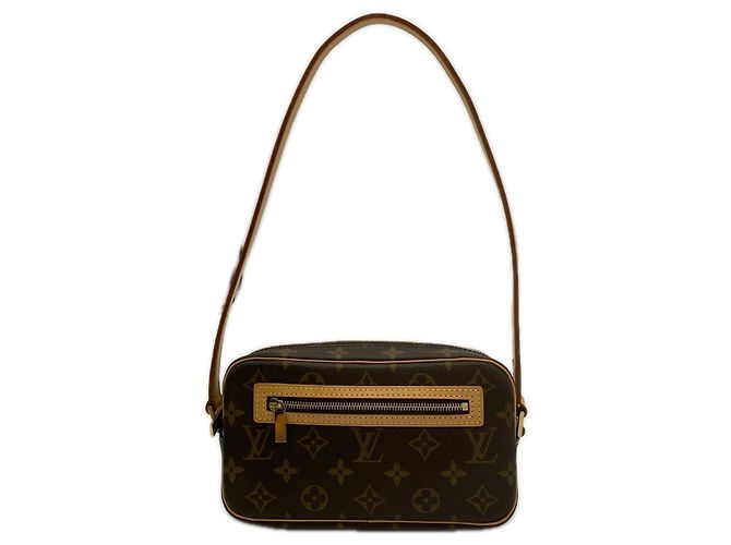 Sac à épaule Louis Vuitton Monogram Pochette Cite Marron Beige
