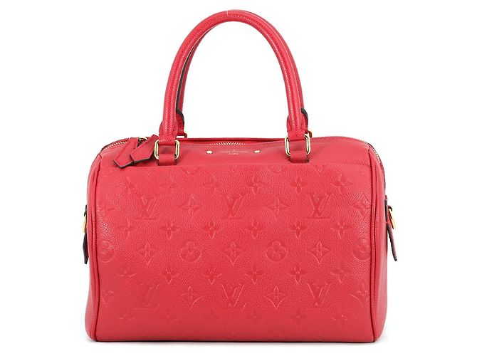 Borsa Louis Vuitton Monogram Empreinte Speedy Bandoulière 25 Rosso