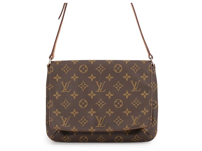Louis Vuitton Monogram Musette Tango Short Shoulder Bag Marron