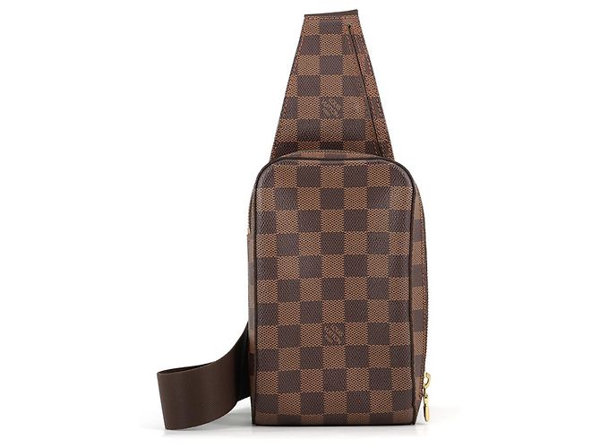 Louis Vuitton Damier Ebene Shoulder Bag Brown
