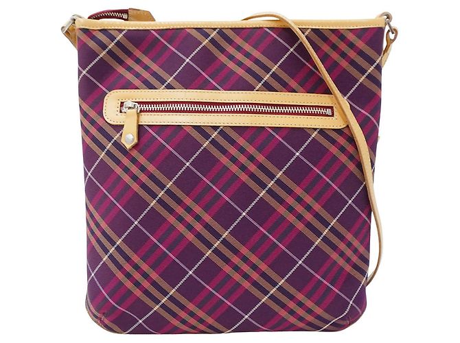 Borsa in nylon Burberry Blue Label Beige Porpora