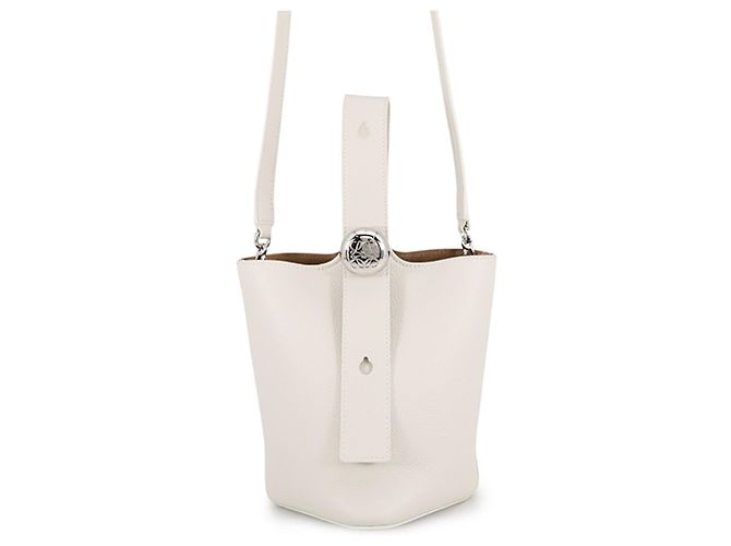 Sac à main Loewe Pebble Baguette Mini en cuir Blanc