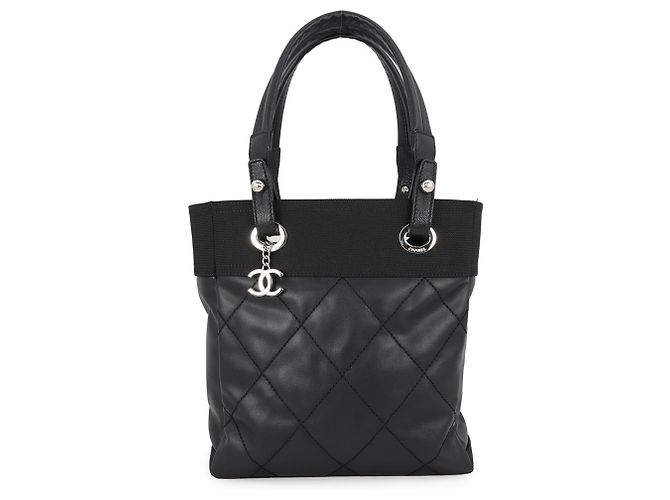 Sac à main Chanel Paris Biarritz Tote PM Matelassé Noir