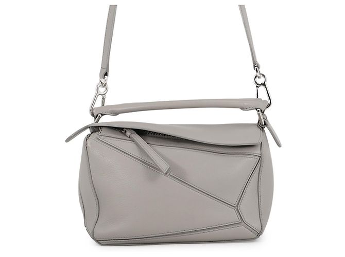 mala de mão em couro Loewe Puzzle Small