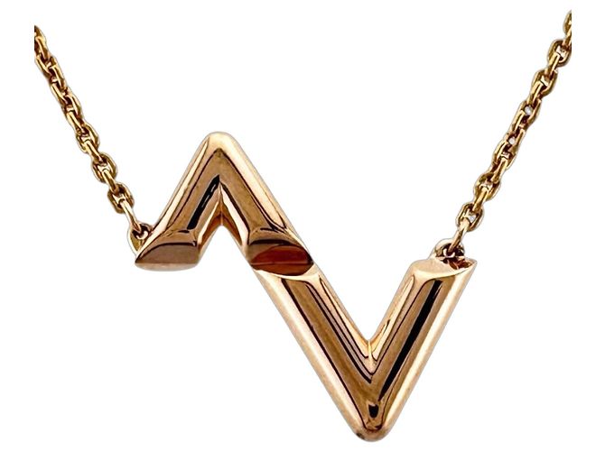 Colar Louis Vuitton Vault Upside Down Dourado