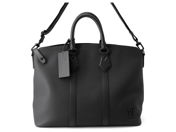 Lockit Sac cabas Louis Vuitton en cuir Taurillon Noir