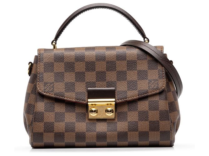 Louis Vuitton Brown Damier Ebene Croisette Marrone