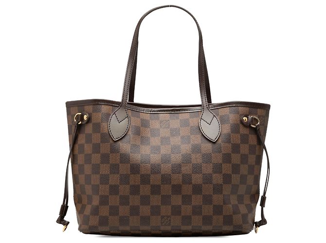 Louis Vuitton Brown Damier Ebene Neverfull PM Castaño