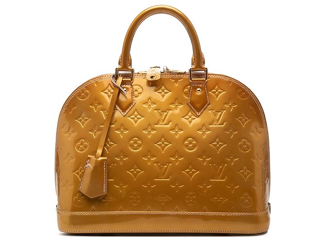 Louis Vuitton Gold Monogram Vernis Alma PM D'oro