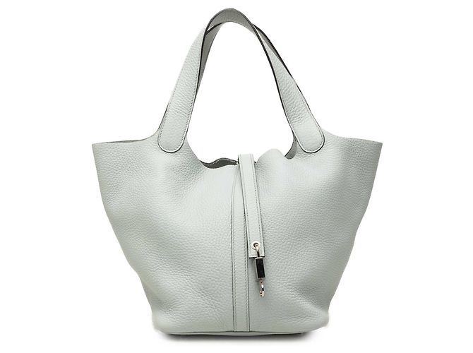Hermès Gray Clemence Picotin Lock 18 Marrom Cinza
