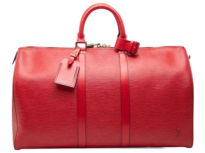 Louis Vuitton Red Epi Keepall 45 Rot