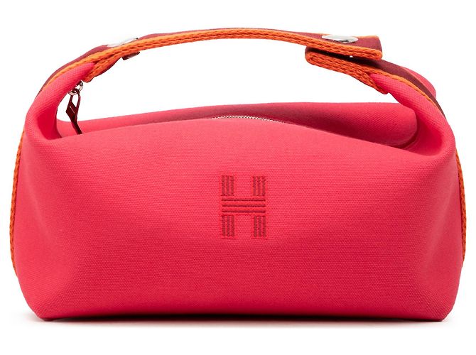 Hermès Pink Small Toile Bride A Brac Case Rose
