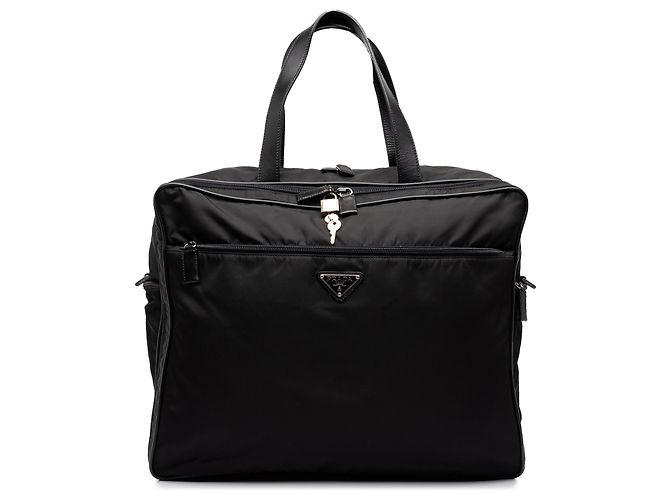 Mala de viagem Prada em Tessuto preto