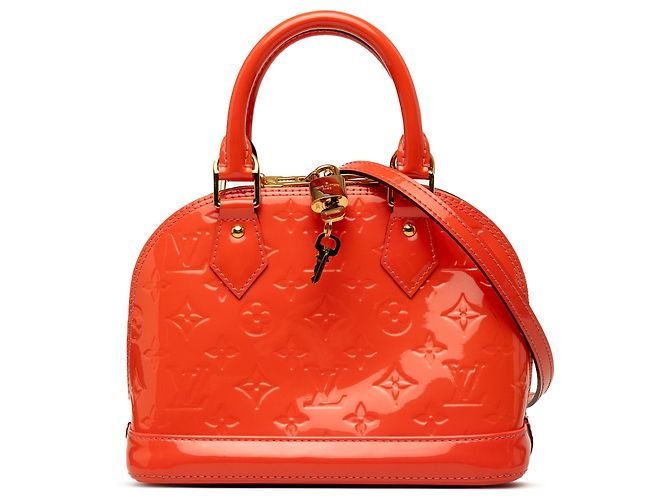 Louis Vuitton Orange Monogram Vernis Alma BB