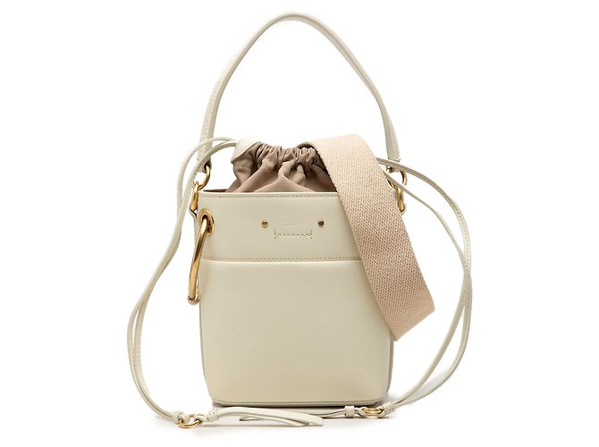 Mini borsa a secchiello Roy Chloé in pelle di vitello bianca Bianco Bianco sporco