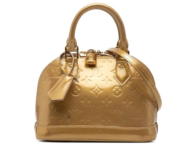 Louis Vuitton Gold Monogram Vernis Alma BB Doré