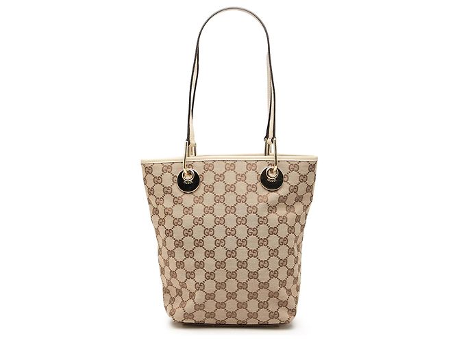 Borsa Tote Gucci Beige GG Canvas Eclipse